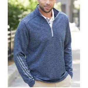 Adidas Brushed Terry Quarter Zip Pullover Sweater Top Men Size 2XL Plus NWT